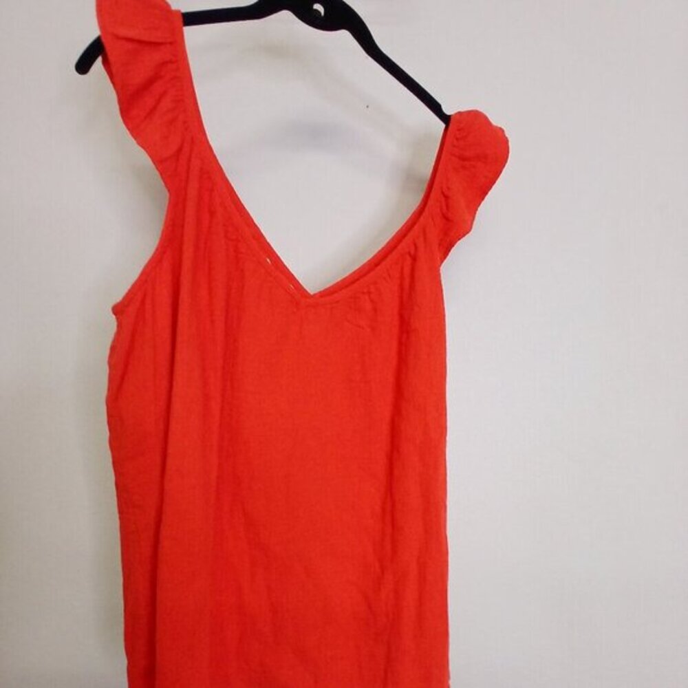 NWT‎ Maurice's Orange Sleeveless Ruffles Top. Size 2XL